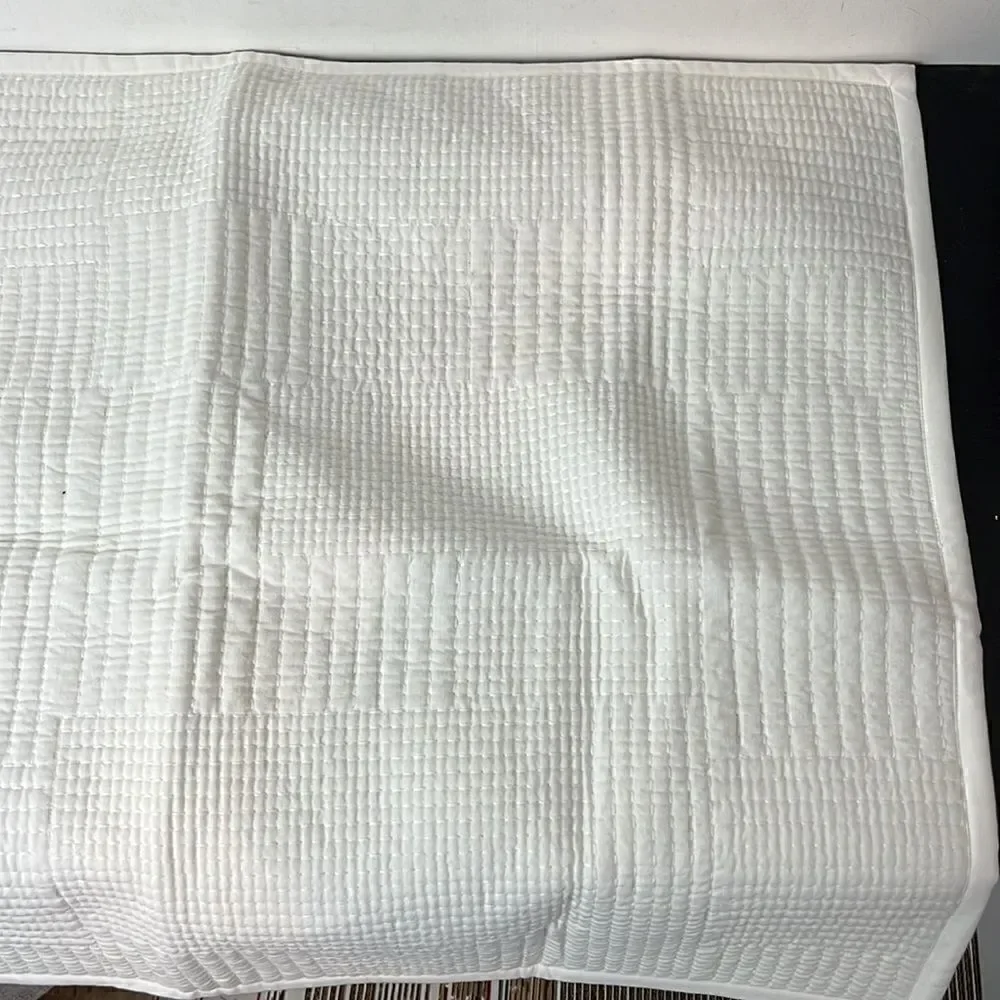 Pottery Barn Grid stitched sham